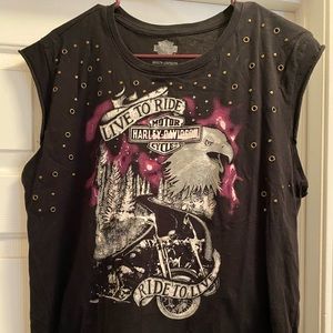 Harley Davidson sleeveless shirt, woman’s, XL